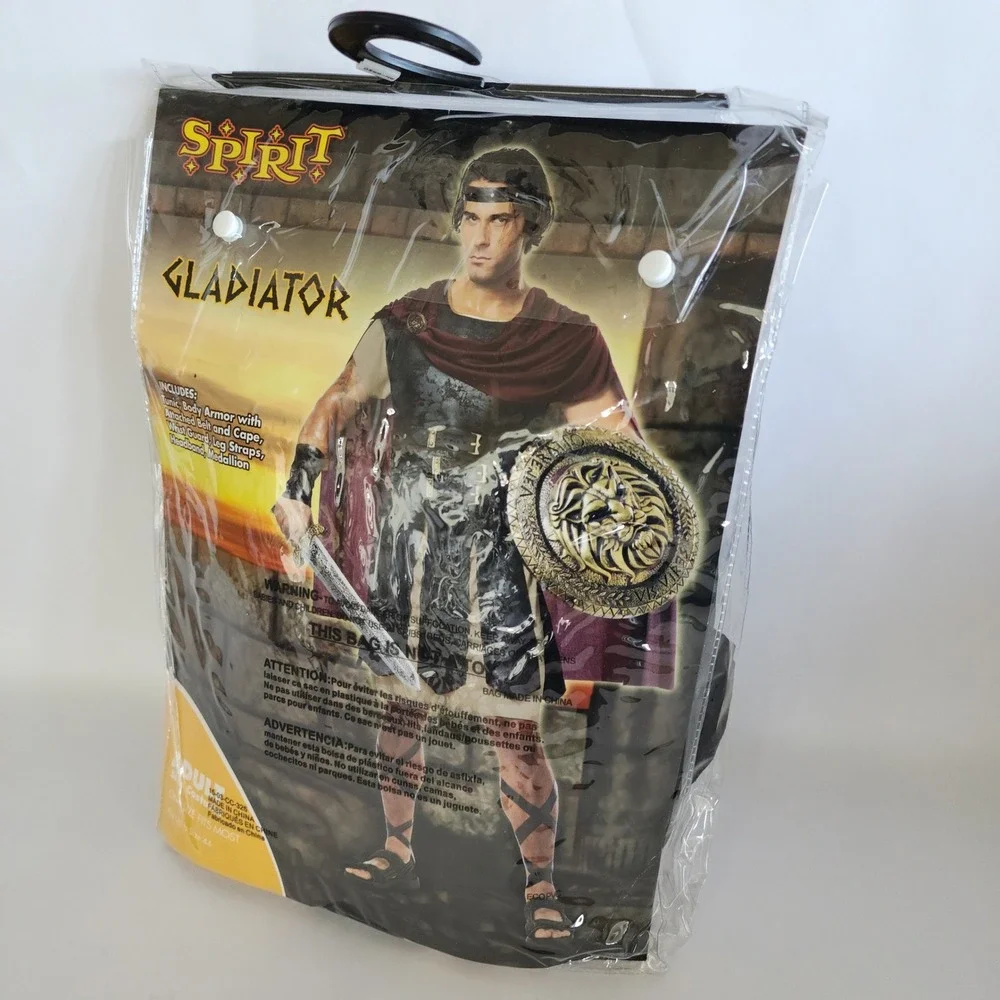 Spirit Halloween Gladiator Adult Costume One Size Fits Most Up to 44 01179514 - Picture 5 of 6